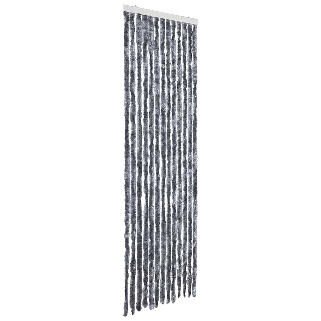 Vidaxl Fly Curtain 56x185 cm Chenille Silver Colored