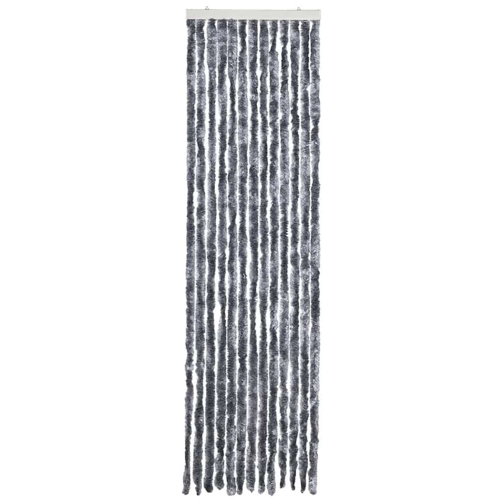 Vidaxl Fly Curtain 56x185 cm Chenille Silver Colored
