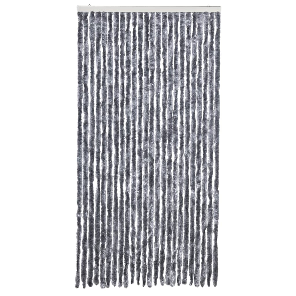 Vidaxl Fly Curtain 100x220 cm Chenille Silver Colored