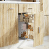 Vidaxl Wire Basket Kitchen Exttenable 3-lags 47x25x56 cm sølvfarvet