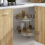 Vidaxl Wire Basket Kitchen 2-lag 270 grader 71x71x80 cm sølvfarvet