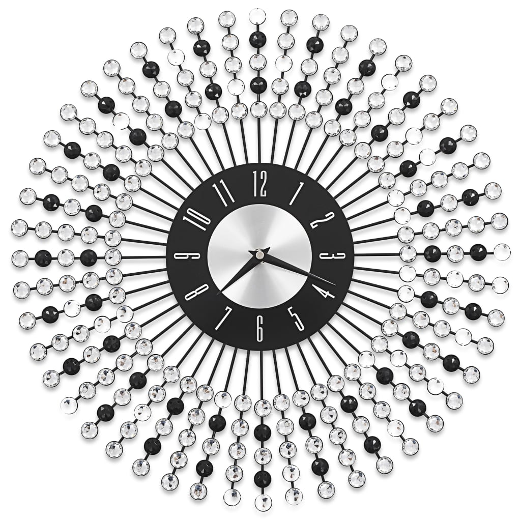Vidaxl vægur 43 cm metal sort