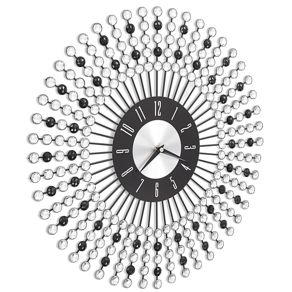 Vidaxl vægur 43 cm metal sort