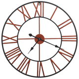 Vidaxl vægur 58 cm metalrød