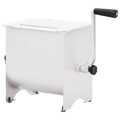 Vidaxl Meat Mixer med låg manuelt rustfrit stål sølvfarvet
