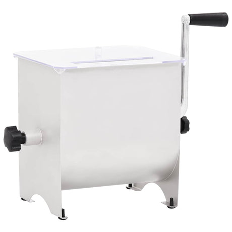 Vidaxl Meat Mixer med låg manuelt rustfrit stål sølvfarvet