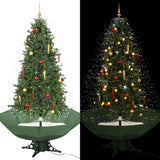 Vidaxx Christmas Tree Snowing med paraply base 190 cm grøn