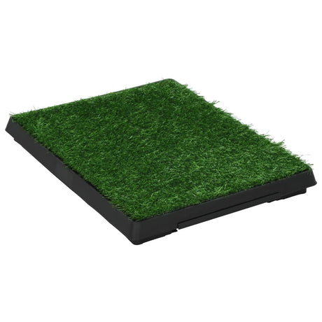 Vidaxl Pet Toilet med skraldespand og kunstigt græs 63x50x7 cm grøn