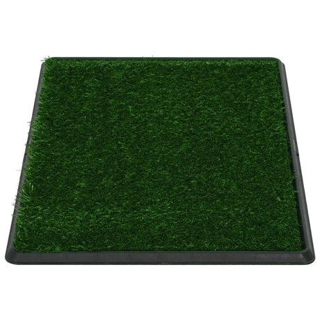 Vidaxl Pet Toilet med skraldespand og kunstigt græs 76x51x3 cm grøn