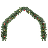 Vidaxl Christmas Garland dekoreret med julekugler 20 m