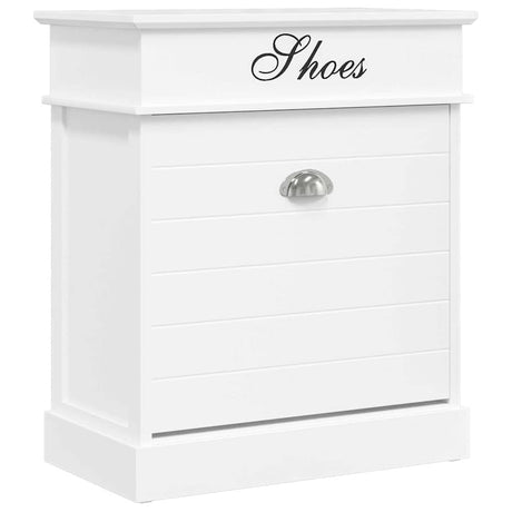 Vidaxl Shoe Cabinet 50x28x58 cm Paulowniahout White