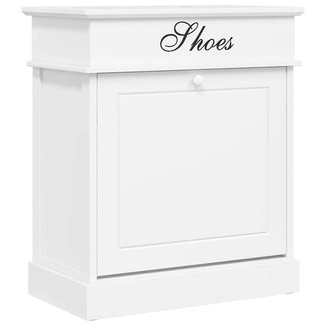 Vidaxl Shoe Cabinet 50x28x58 cm Paulowniahout White