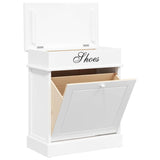 Vidaxl Shoe Cabinet 50x28x58 cm Paulowniahout White