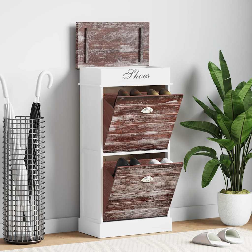 Vidaxl Shoe Cabinet 50x28x98 cm Paulowniahout Brown