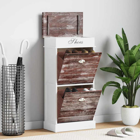 Vidaxl Shoe Cabinet 50x28x98 cm Paulowniahout Brown