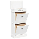 Vidaxl Shoe Cabinet 50x28x98 cm Paulowniahout White