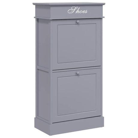 Vidaxl Shoe Cabinet 50x28x98 cm Paulowniahout Gray