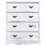 Vidaxl ladekast 60x30x75 cm hout wit