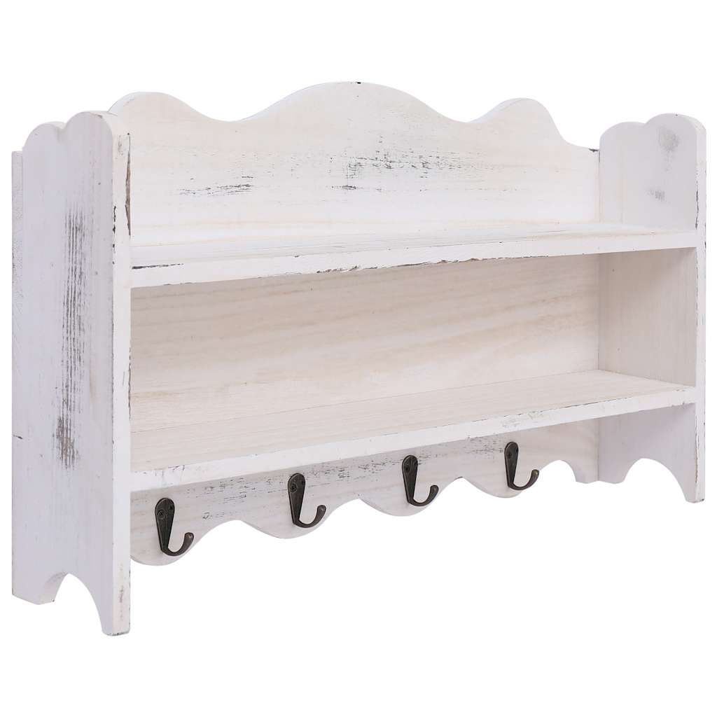 Vidaxx Wall Coat Rack 50x10x30 cm træhvide