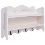 Vidaxx Wall Coat Rack 50x10x30 cm træhvide