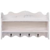 Vidaxx Wall Coat Rack 50x10x30 cm træhvide