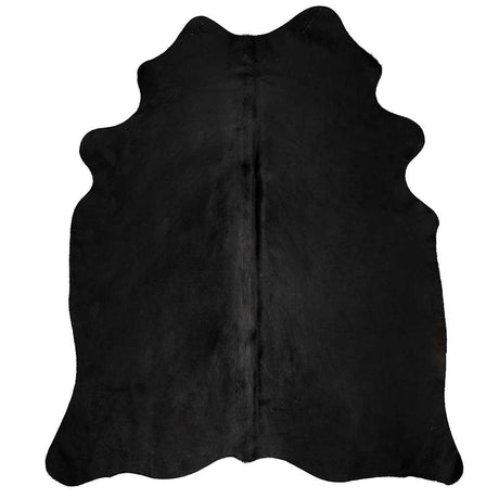 VidaXL tæppe 150x170 cm ægte okselæder sort