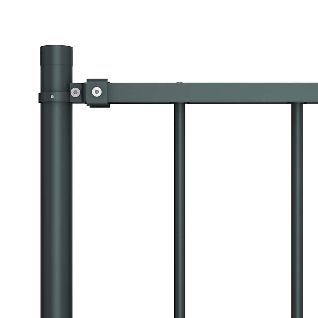 Vidaxl hegnspanel med stolper pulverlakeret stål 1,81x1 m antracit