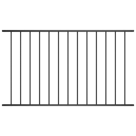 Vidaxxl fence panel powder-coated steel 1.63x1 m black
