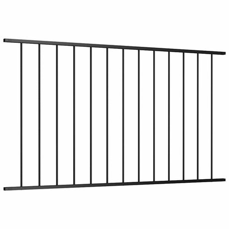 Vidaxxl fence panel powder-coated steel 1.63x1 m black
