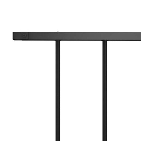 Vidaxxl fence panel powder-coated steel 1.63x1 m black