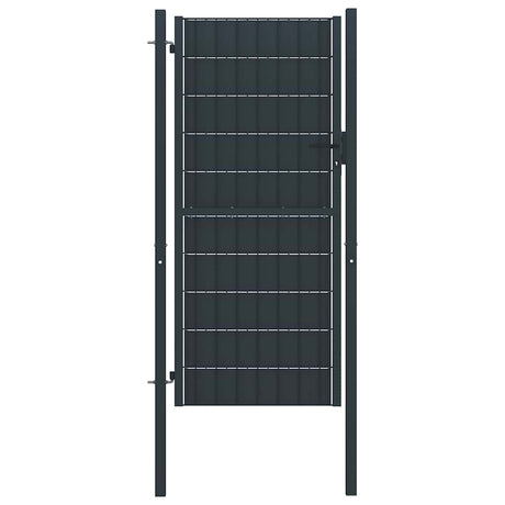 Vidaxx hegnslåg PVC og stål 100x124 cm antracit