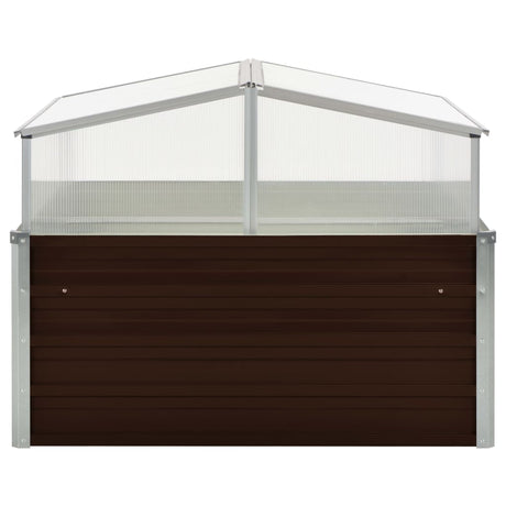 Vidaxl Tuinkas 100x100x85 cm galvaniseret stålbrun