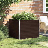 Vidaxx plantekasse hævet 100x100x77 cm galvaniseret stål brun