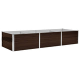 Vidaxx plantekasse hævet 240x80x45 cm galvaniseret stål brun