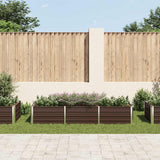 Vidaxx plantekasse hævet 240x80x45 cm galvaniseret stål brun