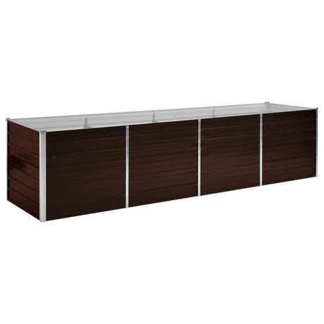 Vidaxl planter indsat 320x80x77 cm galvaniseret stålbrun