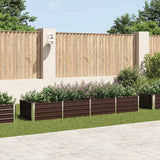 Vidaxl planter indsat 320x80x45 cm galvaniseret stålbrun