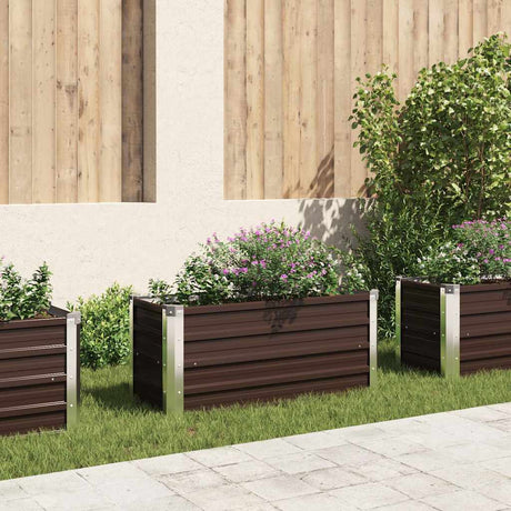 Vidaxl planter indsat 100x40x45 cm galvaniseret stålbrun