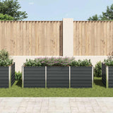 Vidaxl planter hævet 240x80x77 cm galvaniseret stål antracit