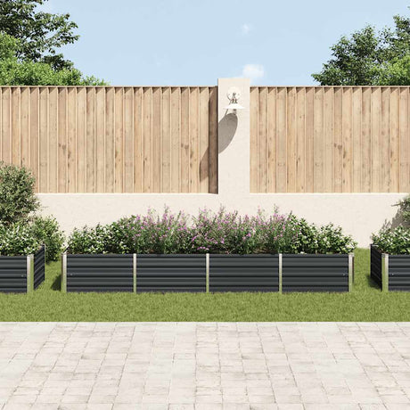 Vidaxl planter indsat 320x80x45 cm galvaniseret stål antracit