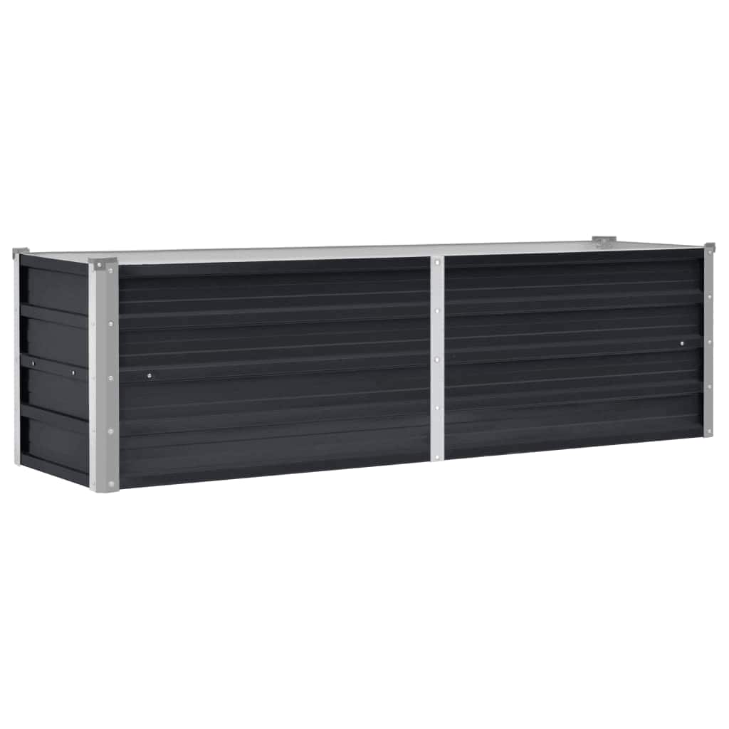 Vidaxl planter hævet 160x40x45 cm galvaniseret stål antracit