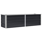 Vidaxl planter hævet 160x40x45 cm galvaniseret stål antracit