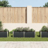 Vidaxl planter hævet 160x40x45 cm galvaniseret stål antracit