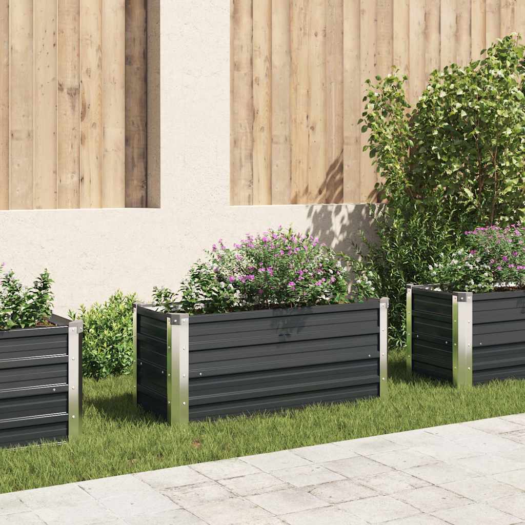 Vidaxl planter Insented 100x40x45 cm galvaniseret stål antracit