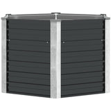 Vidaxl Planter hævet 129x129x77cm galvaniseret stål antracit