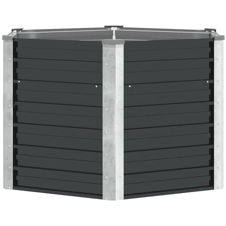 Vidaxl Planter hævet 129x129x77cm galvaniseret stål antracit