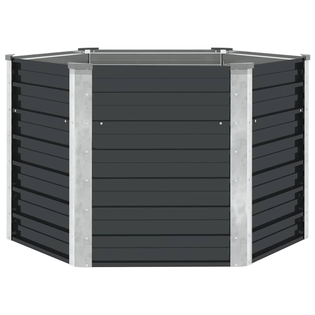 Vidaxl Planter hævet 129x129x77cm galvaniseret stål antracit