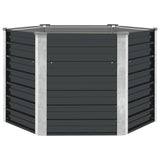 Vidaxl Planter hævet 129x129x77cm galvaniseret stål antracit