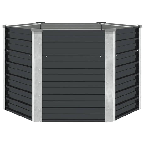 Vidaxl Planter hævet 129x129x77cm galvaniseret stål antracit