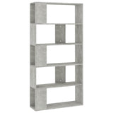 Vidaxl boekenkast kamerscherm 80x24x159 cm bewerkt hout betongrijs